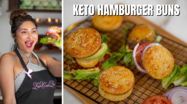 KETO HAMBURGER BUNS! How To Make Easy Keto Hamburgers Buns | Only 2 Net Carbs!