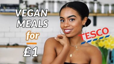 3 EASY DELICIOUS Vegan Meals for £1 TESCO | Vegan on Budget
