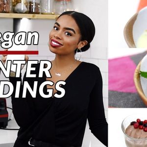 3 EASY DELICIOUS Vegan Winter Puddings | Vegan Baileys Taste Test
