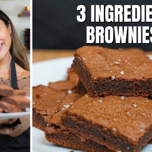 3 INGREDIENT BROWNIES! How To Make Keto Nutella Brownies Recipe