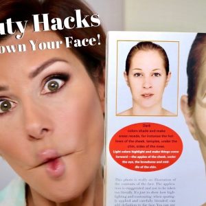 How To Make Your Face Look THINNER! 7 Slimming Contour, Hair & Makeup Hacks | Dominique Sachse