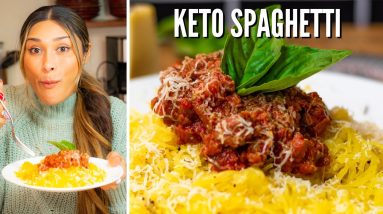 KETO SPAGHETTI AND MEAT SAUCE! How to Make Mayra's Super Simple Keto Spaghetti & Meat Sauce!