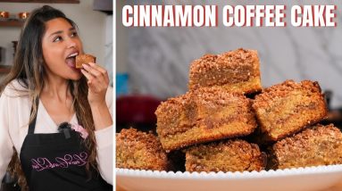 EASY Cinnamon Coffee Cake! AMAZING Low Carb Cake
