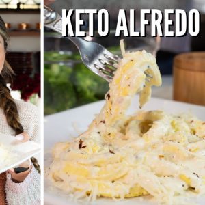 EASY KETO ALFREDO PASTA! How to Make Keto Pasta