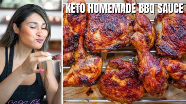 EASY KETO BBQ SAUCE RECIPE! How to Make BBQ Chicken With Homemade Sauce