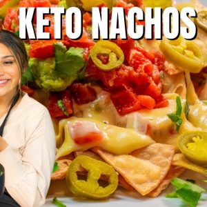 EASY KETO NACHOS! LOADED, LOW CARB QUESO NACHOS! ONLY 1 NET CARB!