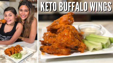 KETO LOW CARB BUFFALO CHICKEN WINGS! NO CARBS! Simple & Easy Keto Meal for Football & Family!