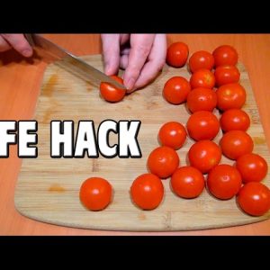 How To Cut Tomatoes Quickly and Easily - Food Life Hack