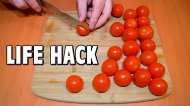 How To Cut Tomatoes Quickly and Easily - Food Life Hack