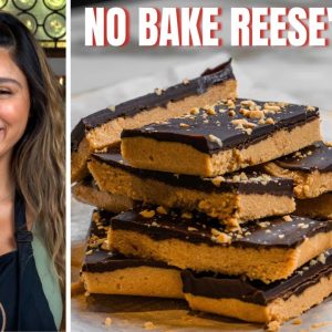 How to Make The EASIEST & Most AMAZING KETO PEANUT BUTTER BARS | NO BAKING!