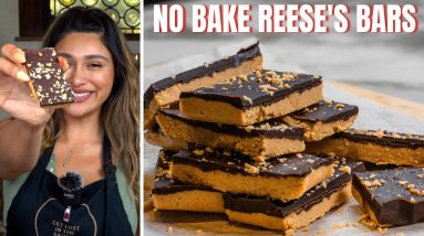 How to Make The EASIEST & Most AMAZING KETO PEANUT BUTTER BARS | NO BAKING!