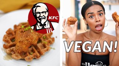 I try KFC "SECRET RECIPE" VEGAN Fried Chicken & Waffles 🔥
