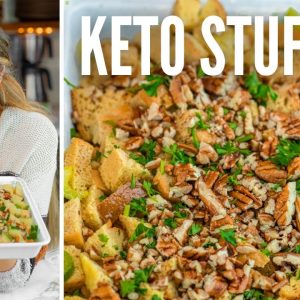 BEST KETO STUFFING RECIPE! How to Make Keto Stuffing for Thanksgiving! Only 5 NET CARBS