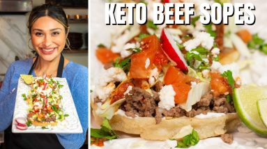 KETO BEEF SOPES! How to Make Sopes with Ground Beef