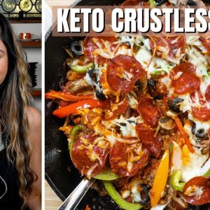 KETO CRUSTLESS PIZZA! How to Make Keto Supreme Pizza