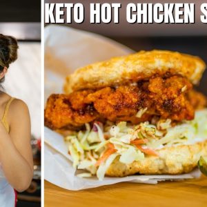 KETO HOT CHICKEN! How to Make Keto Nashville Hot Chicken Sandwich