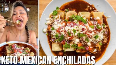 KETO MEXICAN ENCHILADAS! How to Make Keto Cheese Enchiladas