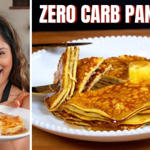 KETO ZERO CARB PANCAKES! Easy Keto Pancakes with 2 ingredients!