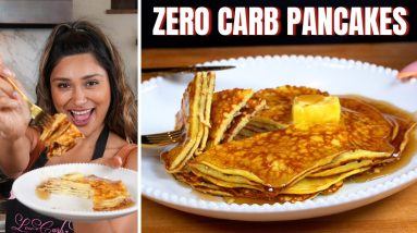 KETO ZERO CARB PANCAKES! Easy Keto Pancakes with 2 ingredients!