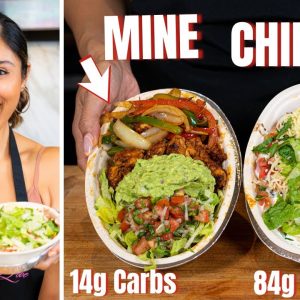 My Low Carb Bowl vs CHIPOTLE! How To Make Keto Chicken Burrito Bowl