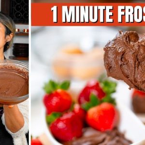 ONE MINUTE CHOCOLATE FROSTING! Keto Frosting For Desserts, Cakes, Cupcakes, & More