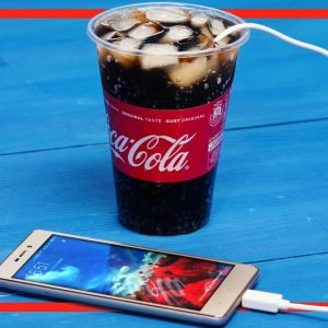 School pranks. How to charge a mobile phone using Coca-Cola.  Tips and Tricks