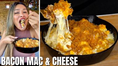 BEST BACON MAC AND CHEESE BUT KETO! How to Make Keto Macaroni and Cheese Recipe!