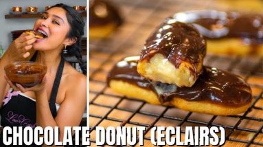 ONE CARB KETO DONUTS! How to Make EASY Keto Eclairs & ONLY 1 CARB!
