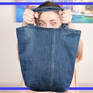 How to create a stylish bag out of old jeans. Jeans bag DIY step by step