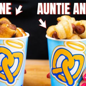 Homemade Low Carb Pretzel Dogs vs Auntie Anne's Pretzels! How to Make Keto Pretzels Recipe