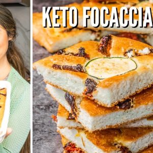 EASY KETO FOCACCIA BREAD! How to Make Keto Focaccia Bread! ONLY 1 NET CARB!