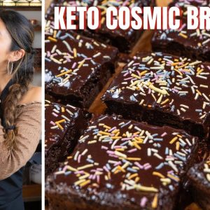 How to Make the Most AMAZING and EASIEST Brownies Ever! 3 Carb Keto Cosmic Brownies