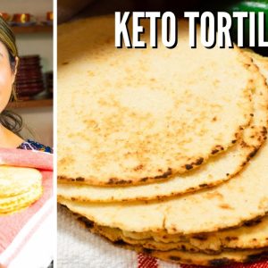 KETO TORTILLAS! How to Make EASY Keto Almond Flour Coconut Flour Tortillas! ONLY 1 NET CARB!