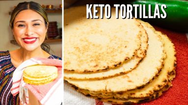 KETO TORTILLAS! How to Make EASY Keto Almond Flour Coconut Flour Tortillas! ONLY 1 NET CARB!