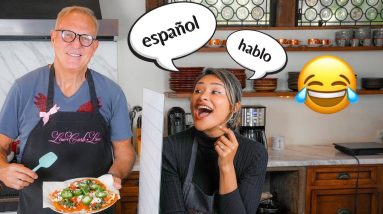 SPEAKING ONLY SPANISH TO MY FIANCEE WHILE COOKING BREAKFAST! **HE DIDN'T UNDERSTAND ANYTHING LOL**