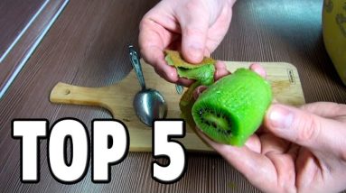 Top 5 Food Life Hacks - How To Peel a Kiwi