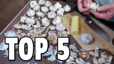 Top 5 Food Life Hacks - How To Peel Garlic