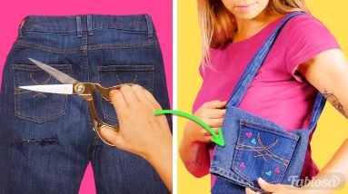 9 cool DIY ideas to transform your old jeans and t-shirts / Fashion hacks to save your money