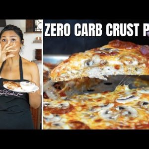 ZERO CARB CRUST PIZZA! Keto Low Carb Chicken Crust Pizza Recipe! Meatza Pizza Recipe