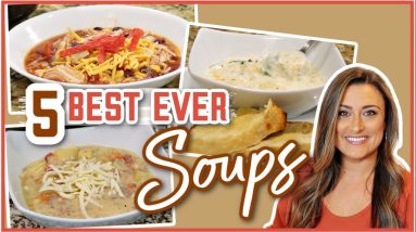 5 Soup Recipes That You Will Make OVER AND OVER again!! | Family FAVORITES! | Cook Clean And Repeat