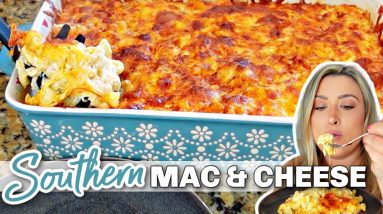 The BEST Baked Macaroni & Cheese Recipe | CREAMY SOUTHERN MAC & CHEESE