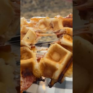 Pizza Waffles! It’s what’s for lunch! 🍕 #waffles #easylunchrecipe #kidslunchidea