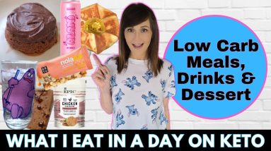 What I Eat In A Day On Lazy Keto | Candy Bars & Cake!?