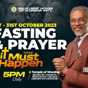 JOIN US: DAY 3 OCTOBER FASTING & PRAYER || THE BLOOD IS ALIVE || IT MUST HAPPEN || 03.10.23 ||