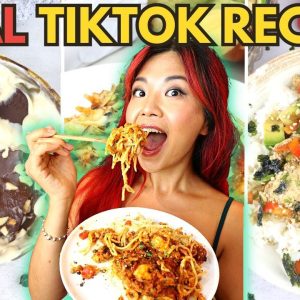 I tried VIRAL RECIPES from TIKTOK & Veganized Them (2023) Baked Spaghetti, Mayak "Eggs", Magic Shell