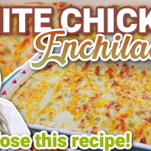 Irresistible Cheesy White Chicken Enchiladas - A Must-try!