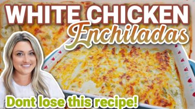 Irresistible Cheesy White Chicken Enchiladas - A Must-try!